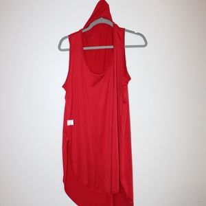 Red High to Low Tunic Shirt